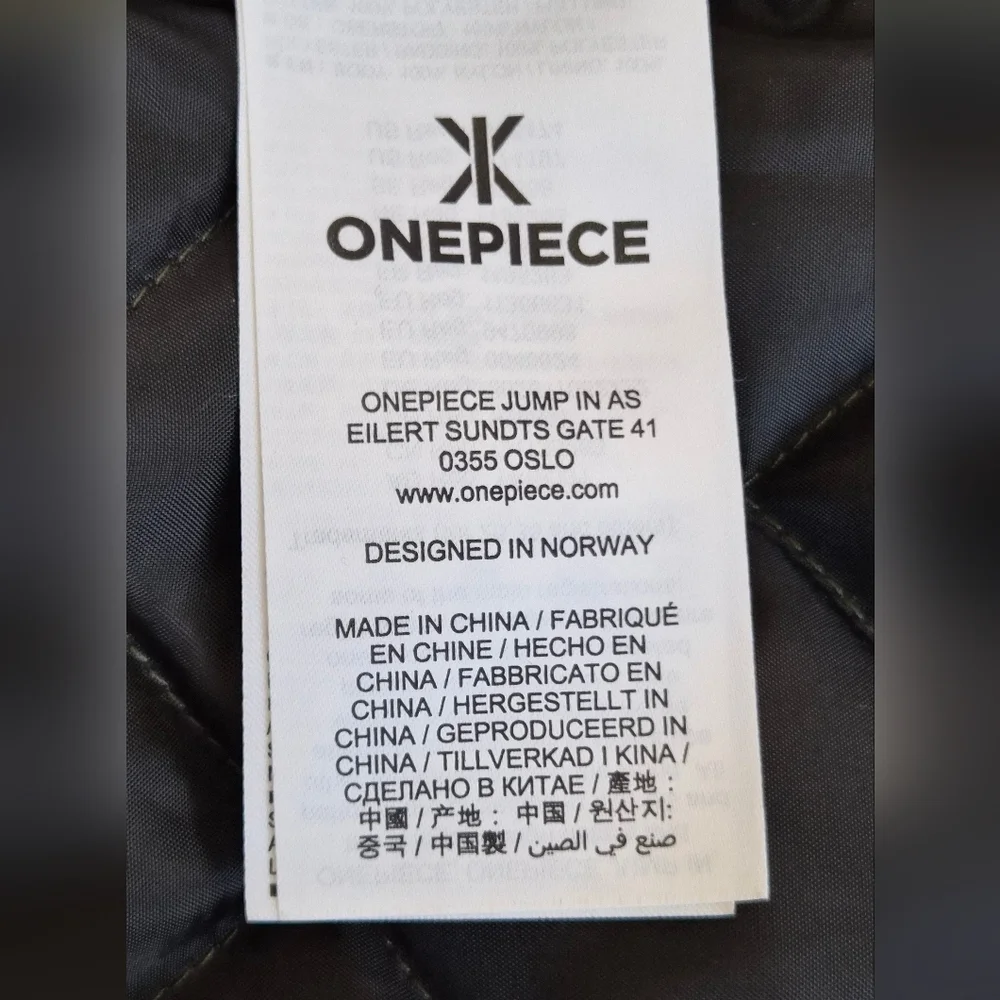 Onepiece Champ Quilted Vest Olive Green Unisex Men’s S Puffer Snap Pocket